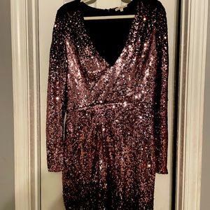 Charlotte Russe Pink Sequins Short Dress